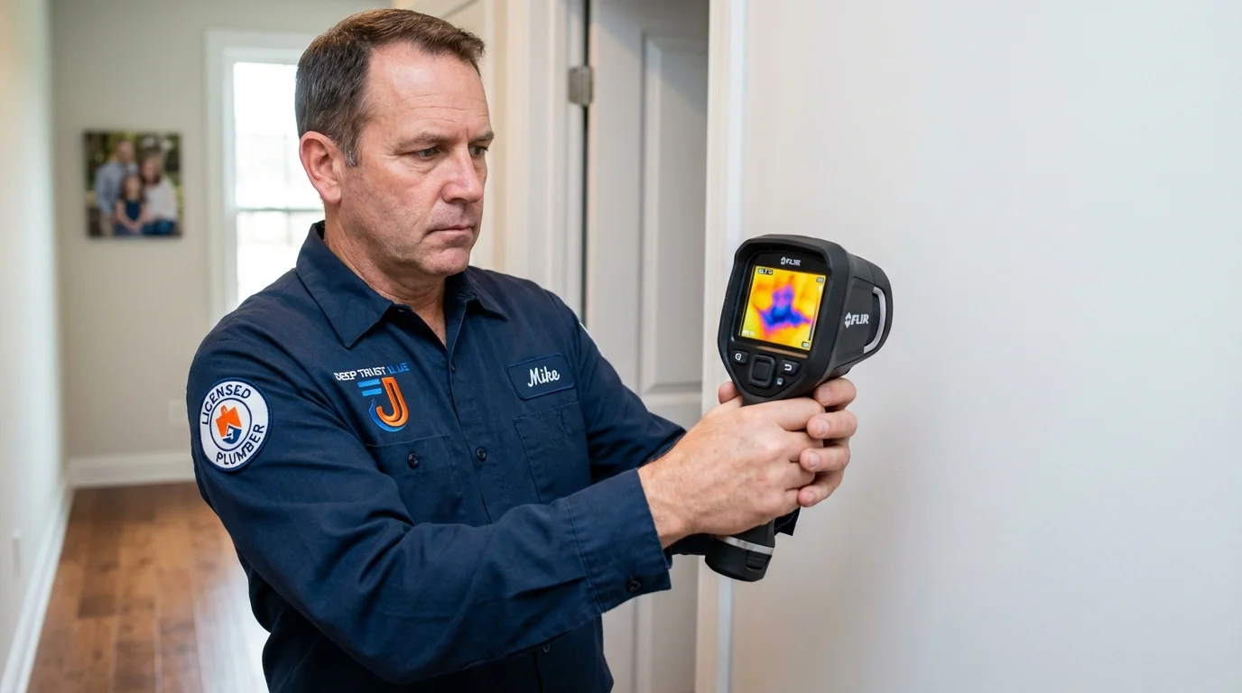 Thermal imaging leak detection by Johns Plumbing LLC in Delaware City